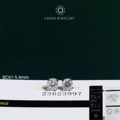 Hoa Tai CHAM JEWELRY BC61, Hoa Tai Full Moissanite C&C (Barcode OHB03-C-OCB61)