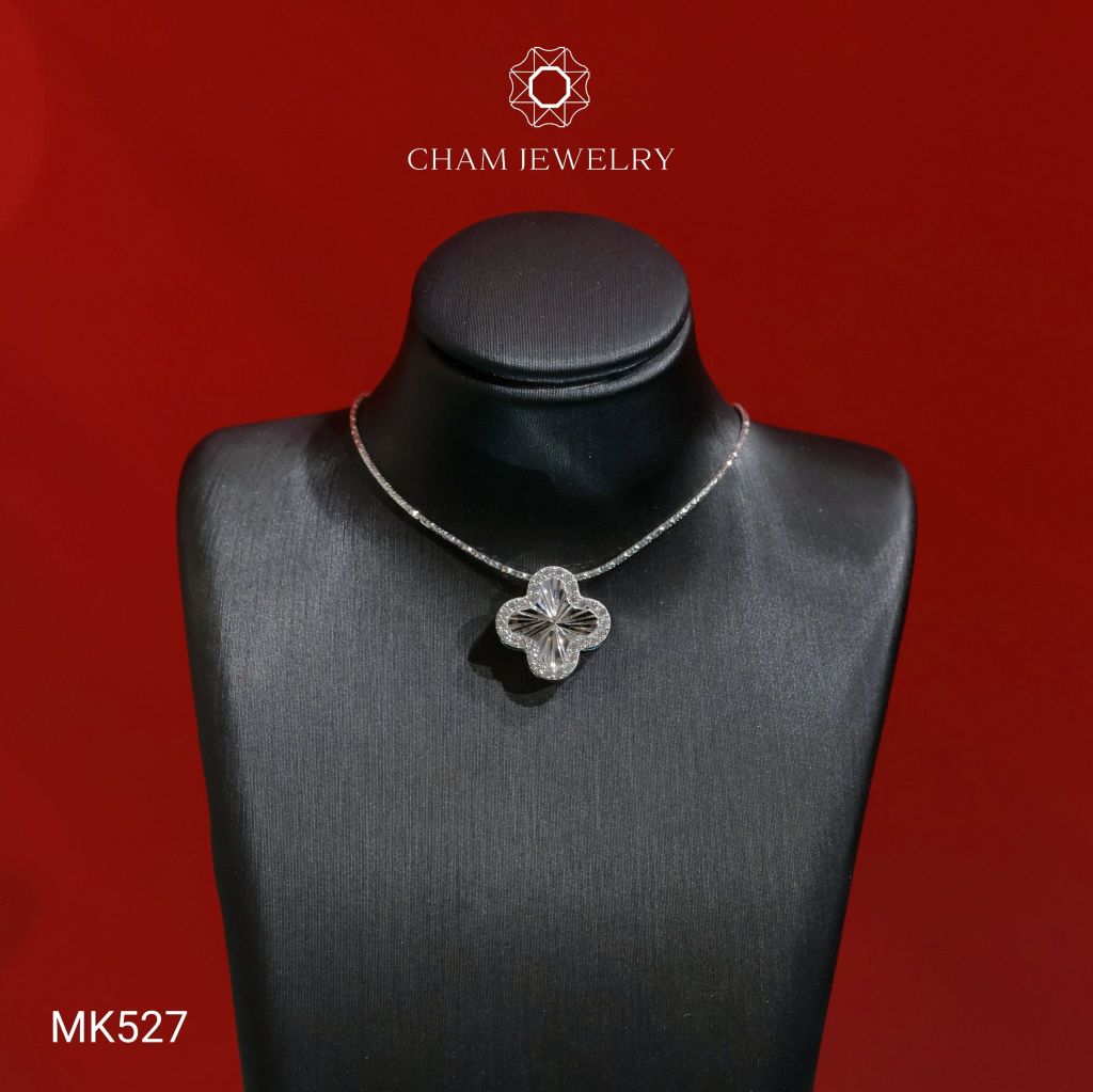 Mặt Dây Chuyền MK527 CHAM JEWELRY, Mặt Cỏ 4 Lá 12.0mm (Barcode TMX322-CM207509).