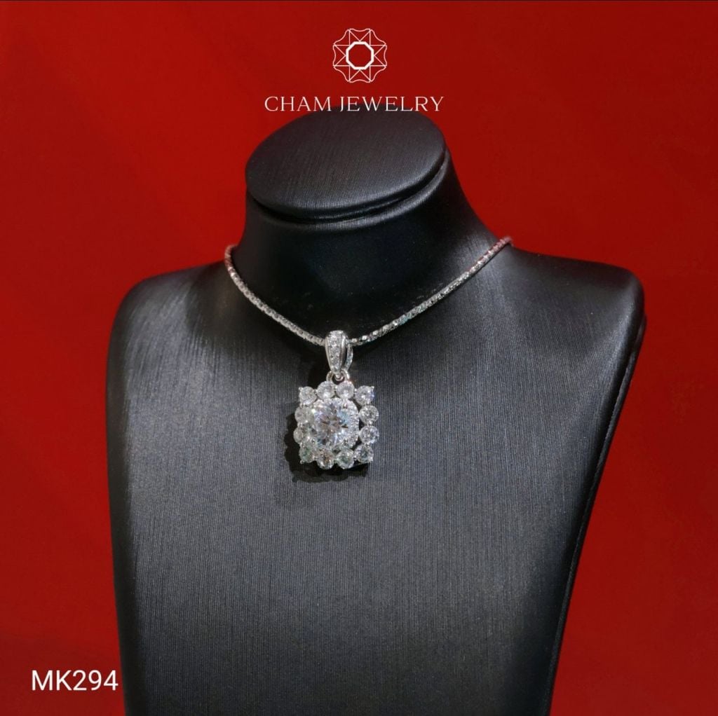 Mặt Dây Chuyền MK294 CHAM JEWELRY, Vuông Chủ 6.0mm.