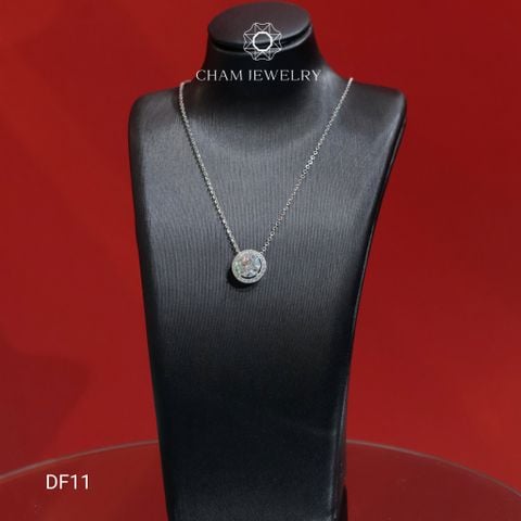 Dây Chuyền CHAM JEWELRY DF11, Moissanite Halo Tròn Chủ 6.5mm (Barcode TDKM428)