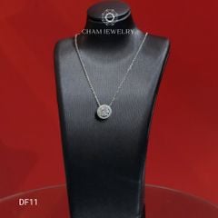 Dây Chuyền CHAM JEWELRY DF11, Moissanite Halo Tròn Chủ 6.5mm (Barcode TDKM428)