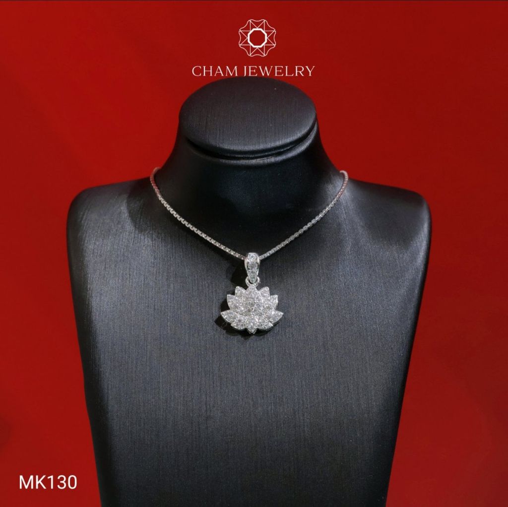 Mặt Dây Chuyền MK130 CHAM JEWELRY, Mặt Hoa Sen (Barcode TMA1560)