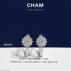 Hoa Tai BGV03 Vàng 10k Kim Cương Lab Grown Diamond