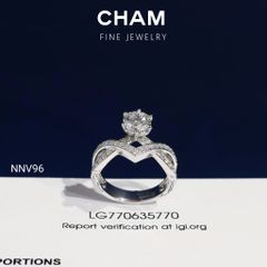 Nhẫn Nữ NNV96 Vàng 10k Chủ 6.3mm Kim Cương Lab Grown Diamond ( Barcode CNNV03)