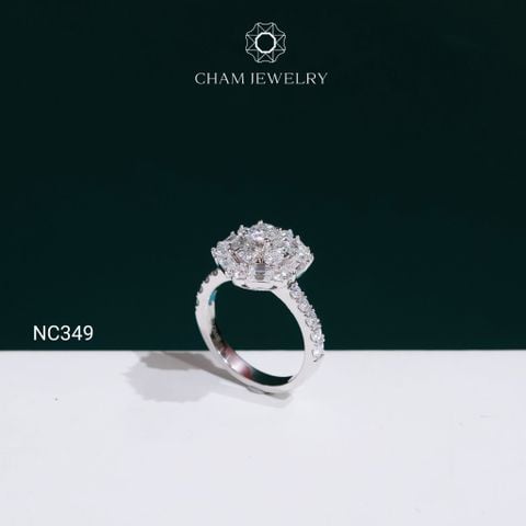 Nhẫn NC349 CHAM JEWELRY, Nhẫn Kiểu Full Đá Moissanite (OCNN127)