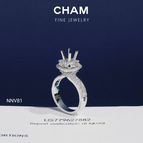 Nhẫn Nữ NNV81 Vàng 10k Chủ 5.4mm Kim Cương Lab Grown Diamond (Barcode DNU15)