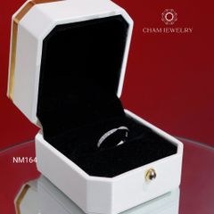 Nhẫn NM164 CHAM JEWELRY , Nhẫn Kiểu Chéo Nửa Hàng Đá (Barcode TNT951).
