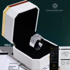 Nhẫn Nam NB41 CHAM JEWELRY,  Moissanite C&C Chủ 6.0mm (Barcode OCNA09)