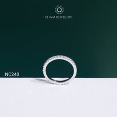 Nhẫn NC240 CHAM JEWELRY, Nhẫn Full Hàng Đá Moissanite (Barcode OCNN73)