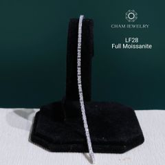 Lắc Tay LF28 CHAM JEWELRY, Lắc Tay Full Moissanite Cao Cấp  (Barcode OHL02)