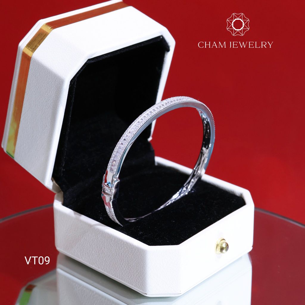 Vòng Tay CHAM JEWELRY VT09, Full Đá Bản 5.0ly (Barcode TVB120V-TV181-CV8003).