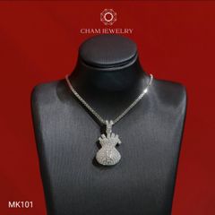 Mặt Dây Chuyền MK101 CHAM JEWERLY, Mặt Túi Tiền Bản Nhỏ (Barcode TVB208M).