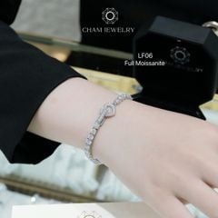 Lắc Tay LF06 CHAM JEWELRY, Full 4.0mm Khóa Tim (Barcode OLT1 ).