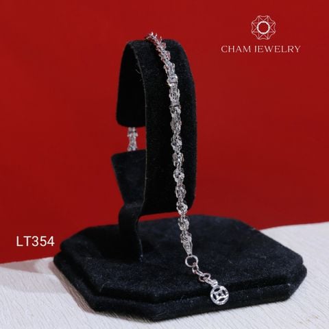 Lắc Tay LT354 CHAM JEWELRY , Xoắn Bướm 4.0mm Charm Cỏ 4 Lá (Barcode TLBC783).