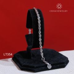 Lắc Tay LT354 CHAM JEWELRY , Xoắn Bướm 4.0mm Charm Cỏ 4 Lá (Barcode TLBC783).