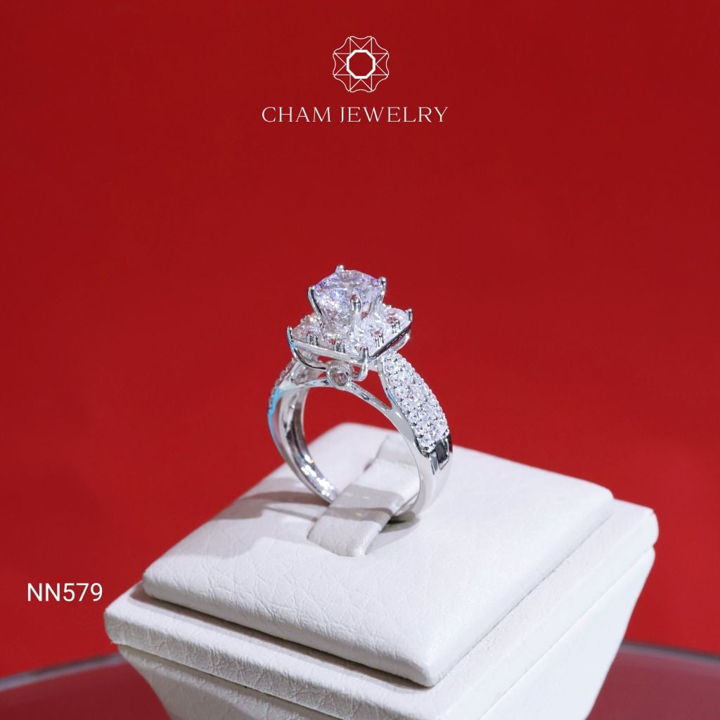 Nhẫn NN579 CHAM JEWELRY, Chủ 6.5mm (Barcode CNNK297)
