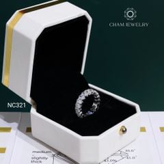 Nhẫn NC321 CHAM JEWELRY,  Full Đá Oval 3.0x5.0mm Moissanite C&C (OCNN141)