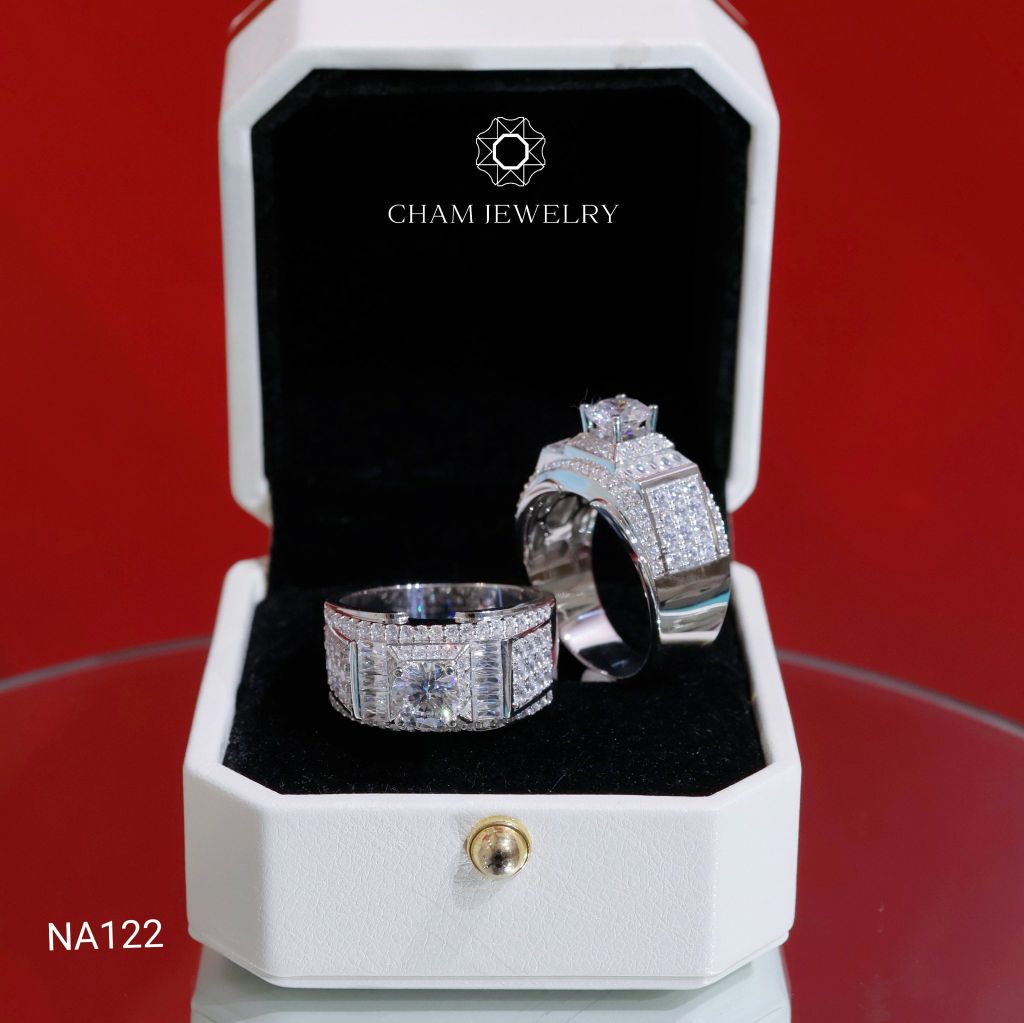 Nhẫn Nam NA122 CHAM JEWELRY, Chủ 6.5mm (Barcode TNNA447).