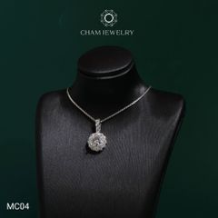 Mặt Dây Chuyền MC04 CHAM JEWELRY , Chủ 6.3mm Full Moissanite Cao Cấp (Barcode OM43).