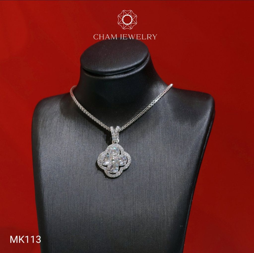 Mặt Dây Chuyền MK113 CHAM JEWELRY, Mặt 4 Lá (Barcode TMA1919).