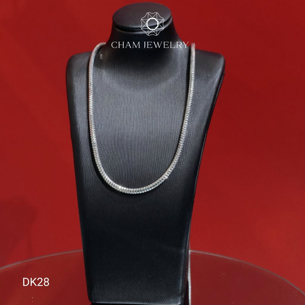 Dây Chuyền CHAM JEWELRY DK28, Dây Mì Kim Cương Bản 2.5mm (Barcode TDY762)