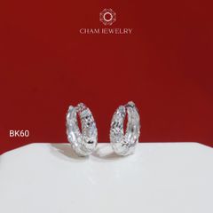 Hoa Tai BK60 CHAM JEWELRY, Hoa Tai Chạm Máy (Barcode TBK183).