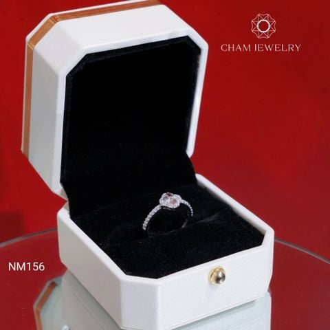 Nhẫn NM156 CHAM JEWELRY, Nhẫn Kiểu Cỏ 4 Lá Bản 8.0mm (Barcode TNT709).