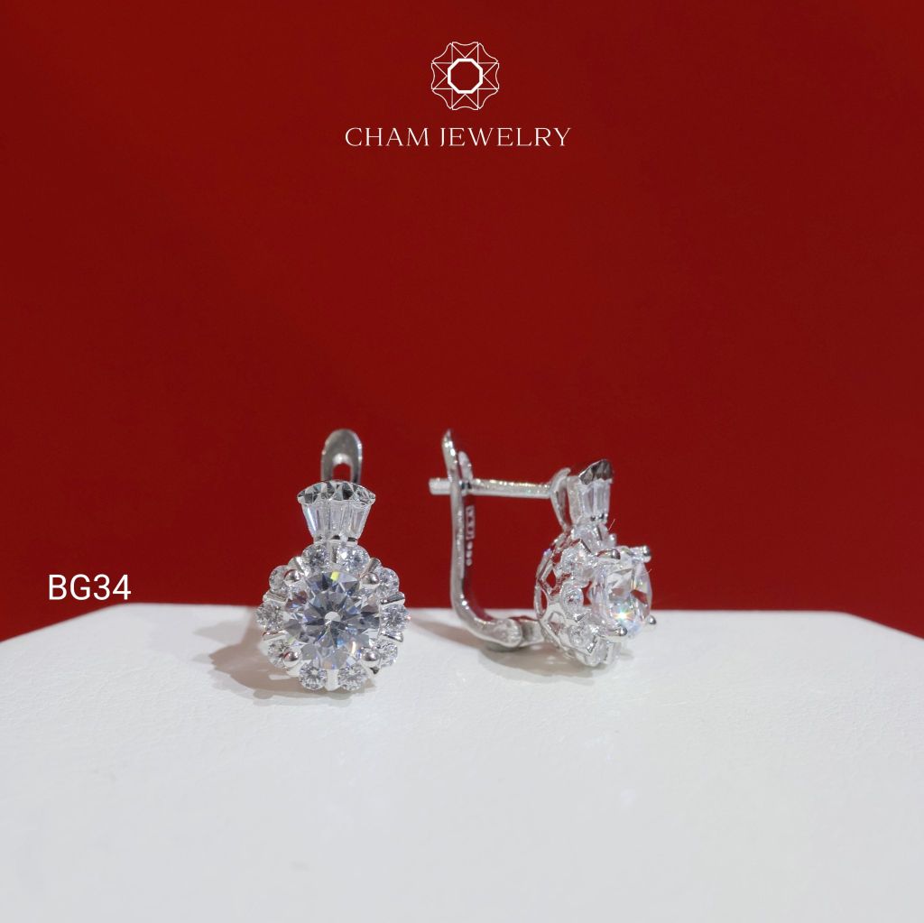 Hoa Tai CHAM JEWELRY BG34, Chủ 5.5mm (Barcode TBG1017)