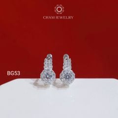 Hoa Tai BG53 CHAM JEWELRY, Chủ 4.0mm (Barcode TBG1095).