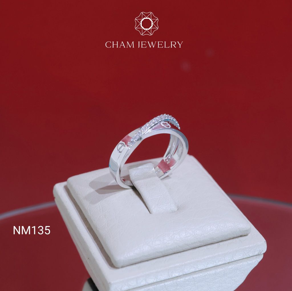 Nhẫn NM135 CHAM JEWELRY, Nhẫn Cartier Kết Xoắn (Barcode CNN150).