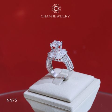 Nhẫn NN75 CHAM JEWELRY, Chủ 7.2mm Barcode (TNN1647)