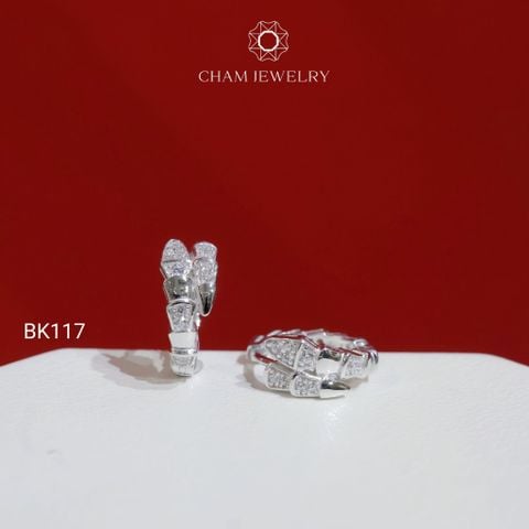 Hoa Tai BK117 CHAM JEWELRY, Khoen Tròn (Barcode TBK215).