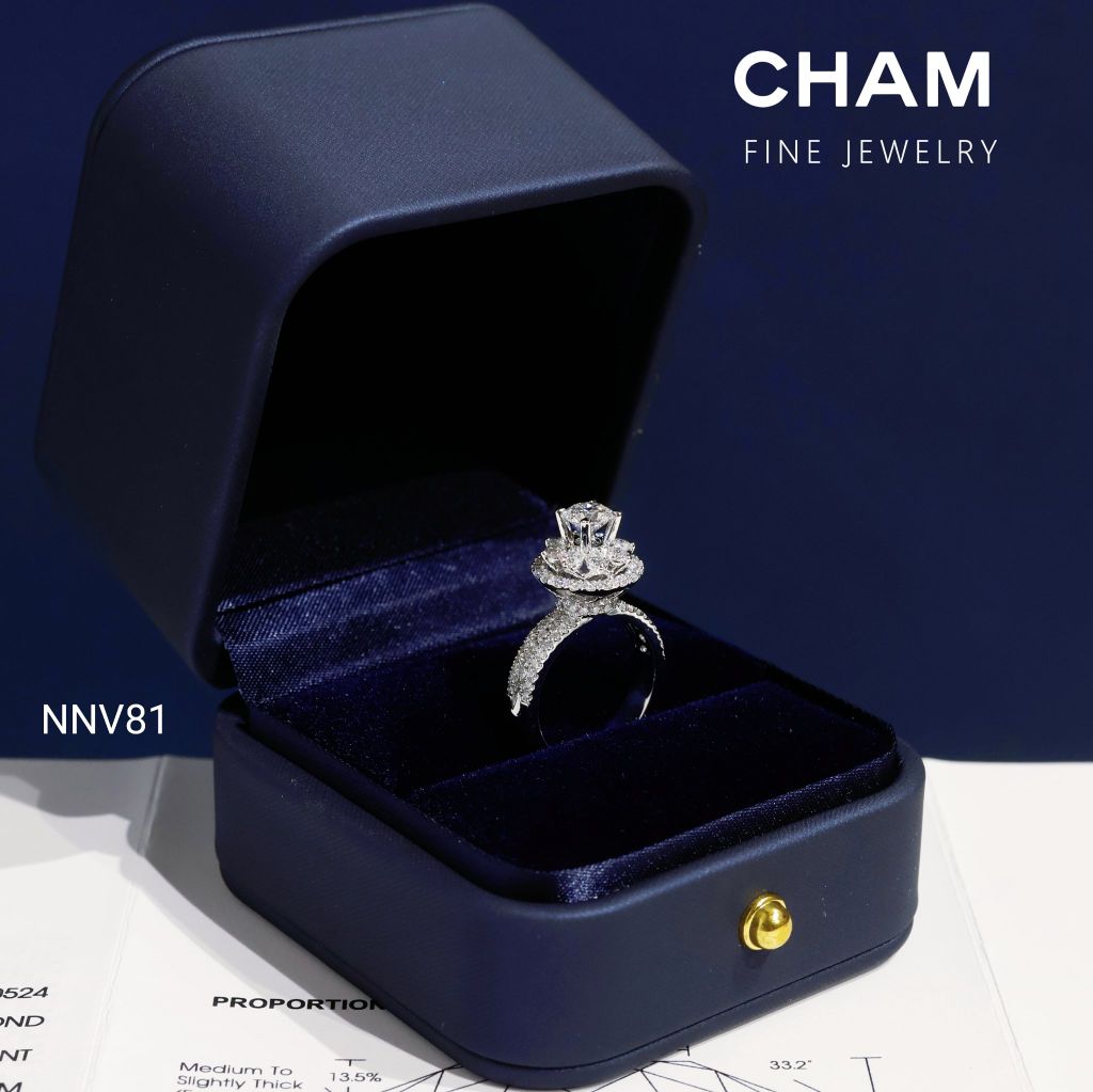 Nhẫn Nữ NNV81 Vàng 10k Chủ 5.4mm Kim Cương Lab Grown Diamond (Barcode DNU15)