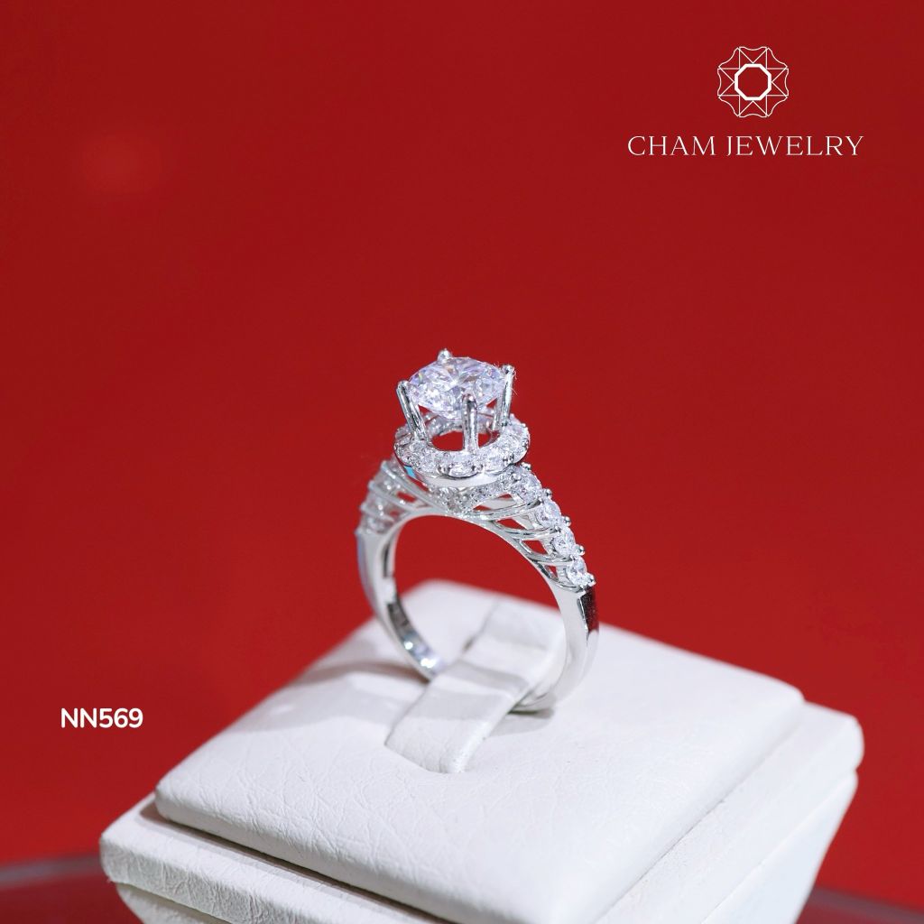Nhẫn NN569 CHAM JEWELRY, Viên Chủ 7.0mm (Barcode TNN1553)