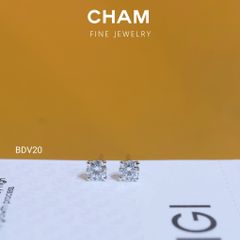 Hoa Tai BDV20 Chủ 4.5mm Vàng 10k Kim Cương Lab Grown Diamond