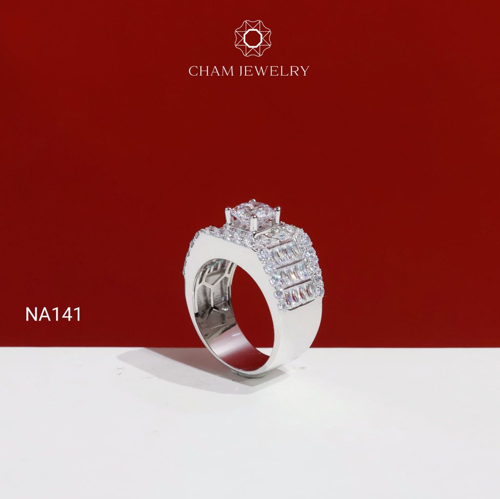 Nhẫn Nam NA141 CHAM JEWELRY, Chủ 7.2mm (TNNA474-C-N217).