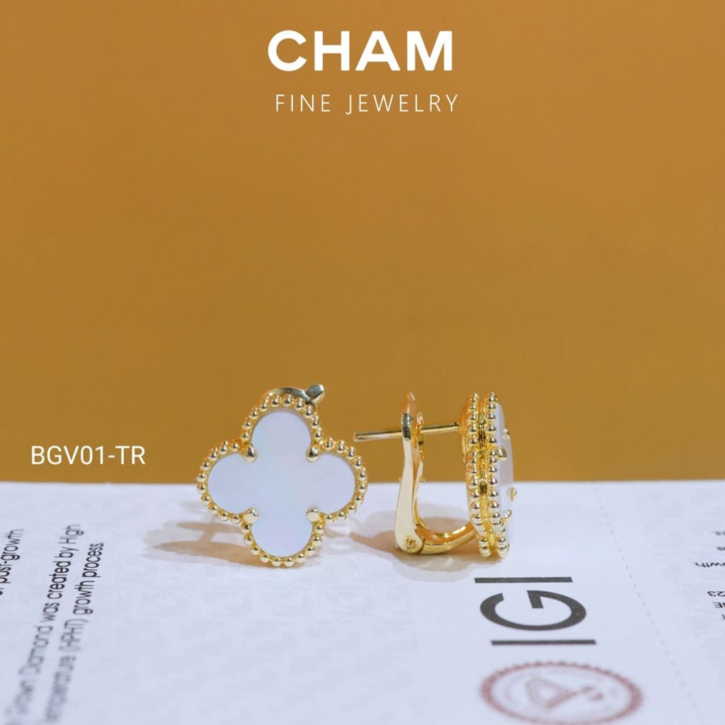 Hoa Tai BGV01 Vàng 10k Kim Cương Lab Grown Diamond