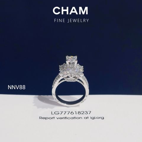 Nhẫn Nữ NNV88 Vàng 10k Chủ 5.4mm Kim Cương Lab Grown Diamond (Barcode DNU19)