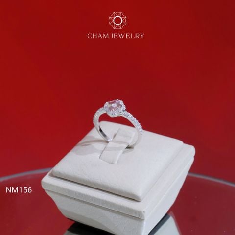 Nhẫn NM156 CHAM JEWELRY, Nhẫn Kiểu Cỏ 4 Lá Bản 8.0mm (Barcode TNT709).