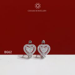 Hoa Tai BG62 CHAM JEWELRY, Hoa Tai Trái Tim (Barcode TBG1116).