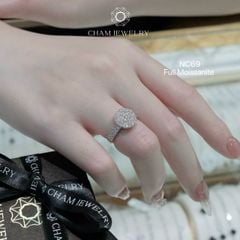 Nhẫn NC69 CHAM JEWELRY, Full Kim Cương Moissanite (Barcode ONNU84)