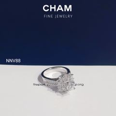 Nhẫn Nữ NNV88 Vàng 10k Chủ 5.4mm Kim Cương Lab Grown Diamond (Barcode DNU19)