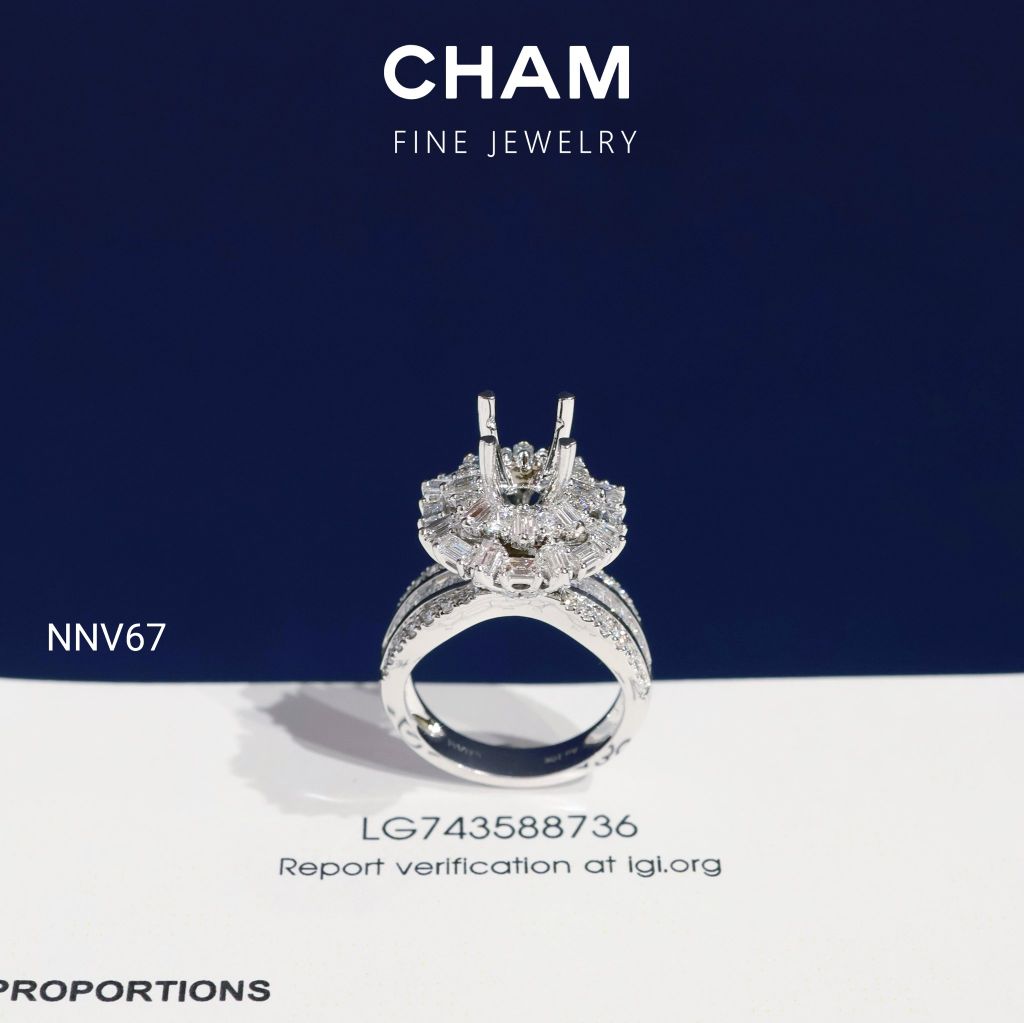 Nhẫn Nữ NNV67 Vàng 10k Chủ 7.2mm Kim Cương Lab Grown Diamond (Barcode DNU01)