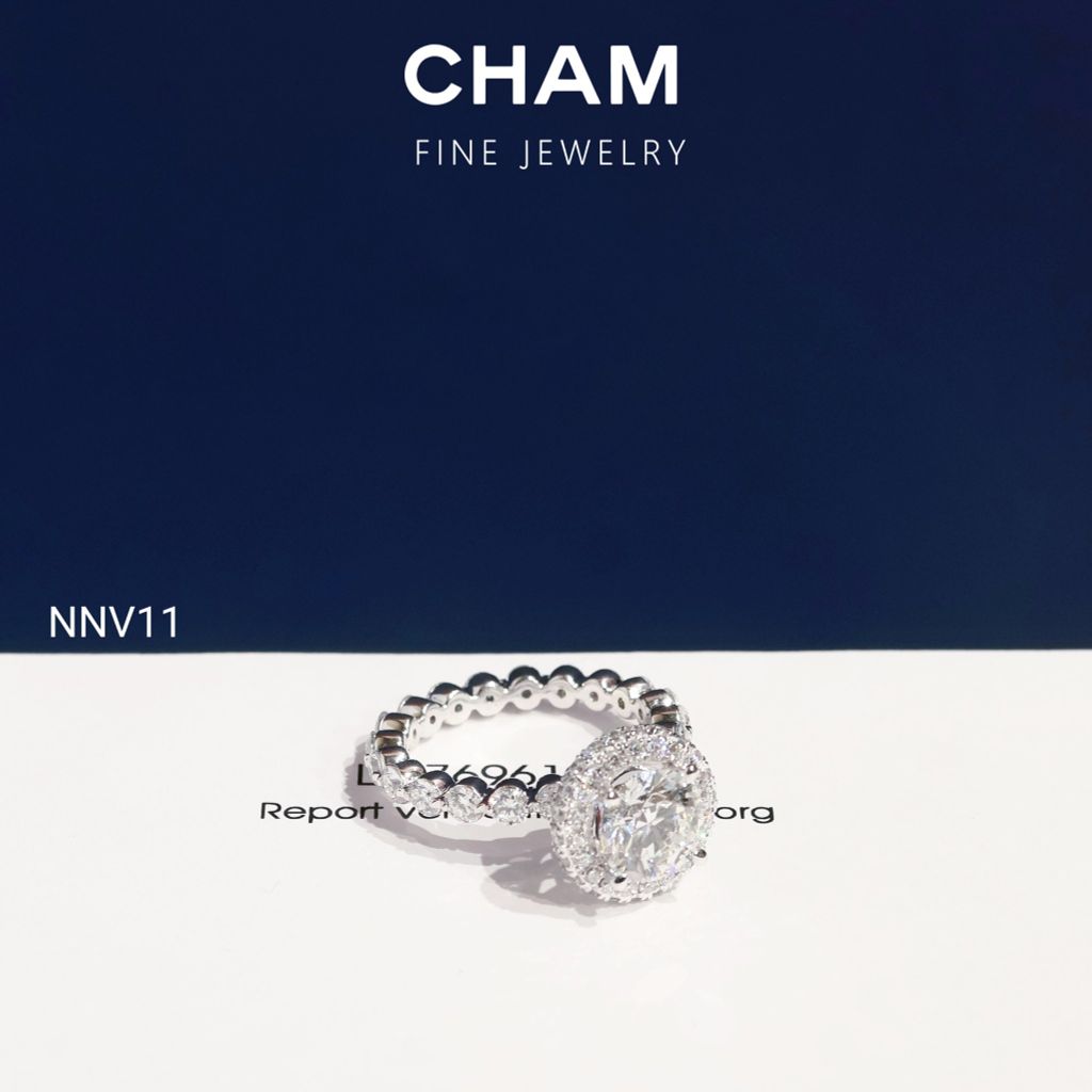 Nhẫn Nữ NNV11 Vàng 10k 7.2mm Kim Cương Lab Grown Diamond (Barcode DNU10)