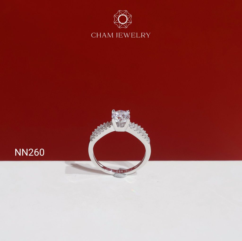 Nhẫn NN260 CHAM JEWELRY, Chủ 5.5mm( Barcode TNN195).