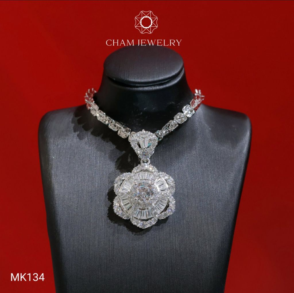 Mặt Dây Chuyền MK134 CHAM JEWELRY, Mặt Hoa Mai Chủ 7.0mm (Barcode TMA757)