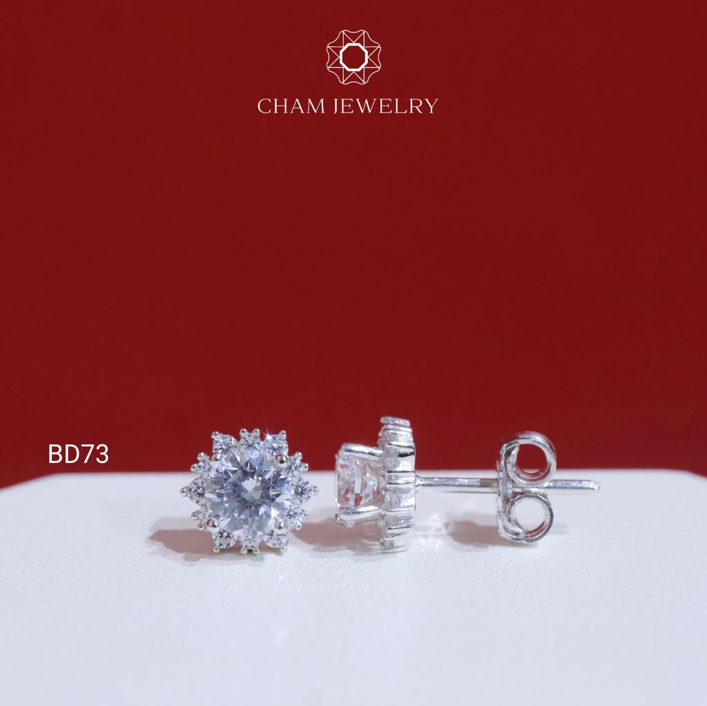 Hoa Tai BD73 CHAM JEWELRY , Chủ 5.0mm ( Barcode TBD1285).