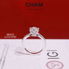 Nhẫn Nữ NNV22 Chủ 6.3mm Vàng 10k Kim Cương Lab Grown Diamond