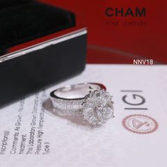 Nhẫn Nữ NNV18 Chủ 6.3mm Vàng 10k Kim Cương Lab Grown Diamond