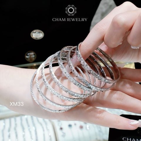 Vòng Tay XM33 CHAM JEWELRY, Bản 4.0mm (Barcode TXC141).